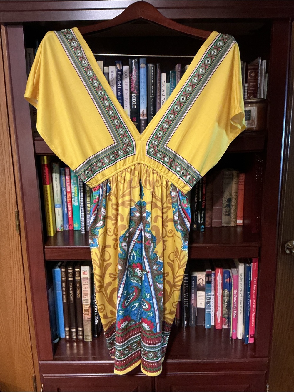 Flying Tomato Yellow Dress with Multicolor MEDIUM